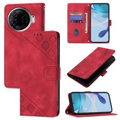 Skin Feel Embossed Leather Phone Case, For Tecno Camon 50 4G, For Tecno Spark Slim 5G, For Tecno Camon 40 Pro 4G, For Tecno Camon 40 Premier, For Tecno Camon 40 4G, For Tecno Spark 30 5G / Pova 6 Neo 5G, For Tecno Spark 30C 5G / Pop 9 5G, For Tecno Pop...