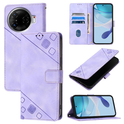 Skin Feel Embossed Leather Phone Case, For Tecno Camon 50 4G, For Tecno Spark Slim 5G, For Tecno Camon 40 Pro 4G, For Tecno Camon 40 Premier, For Tecno Camon 40 4G, For Tecno Spark 30 5G / Pova 6 Neo 5G, For Tecno Spark 30C 5G / Pop 9 5G, For Tecno Pop...