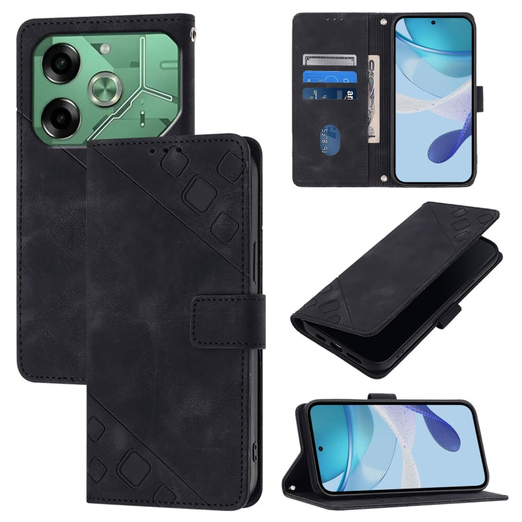 Skin Feel Embossed Leather Phone Case, For Tecno Camon 50 4G, For Tecno Spark Slim 5G, For Tecno Camon 40 Pro 4G, For Tecno Camon 40 Premier, For Tecno Camon 40 4G, For Tecno Spark 30 5G / Pova 6 Neo 5G, For Tecno Spark 30C 5G / Pop 9 5G, For Tecno Pop...