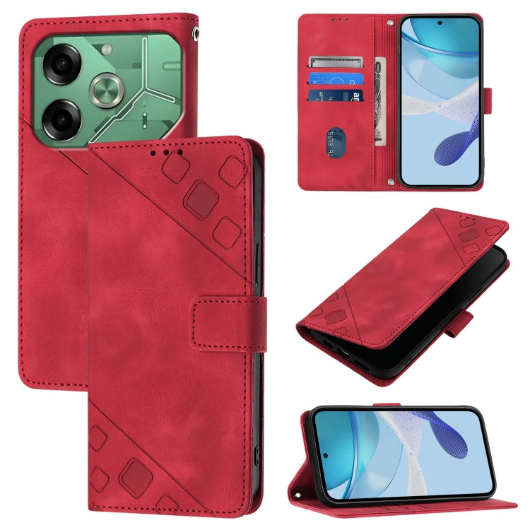 Skin Feel Embossed Leather Phone Case, For Tecno Camon 50 4G, For Tecno Spark Slim 5G, For Tecno Camon 40 Pro 4G, For Tecno Camon 40 Premier, For Tecno Camon 40 4G, For Tecno Spark 30 5G / Pova 6 Neo 5G, For Tecno Spark 30C 5G / Pop 9 5G, For Tecno Pop...