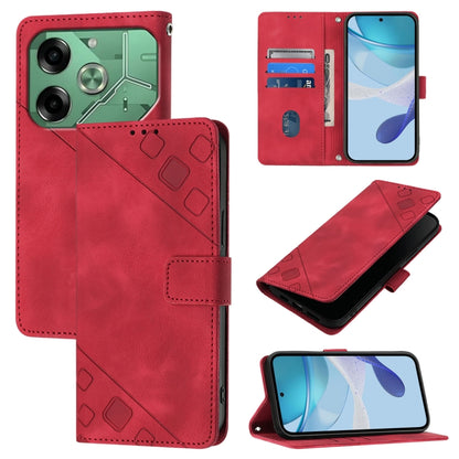 Skin Feel Embossed Leather Phone Case, For Tecno Camon 50 4G, For Tecno Spark Slim 5G, For Tecno Camon 40 Pro 4G, For Tecno Camon 40 Premier, For Tecno Camon 40 4G, For Tecno Spark 30 5G / Pova 6 Neo 5G, For Tecno Spark 30C 5G / Pop 9 5G, For Tecno Pop...