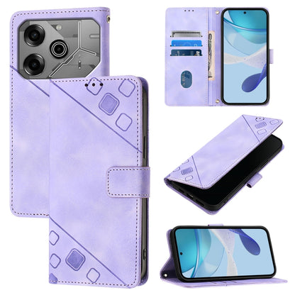 Skin Feel Embossed Leather Phone Case, For Tecno Camon 50 4G, For Tecno Spark Slim 5G, For Tecno Camon 40 Pro 4G, For Tecno Camon 40 Premier, For Tecno Camon 40 4G, For Tecno Spark 30 5G / Pova 6 Neo 5G, For Tecno Spark 30C 5G / Pop 9 5G, For Tecno Pop...