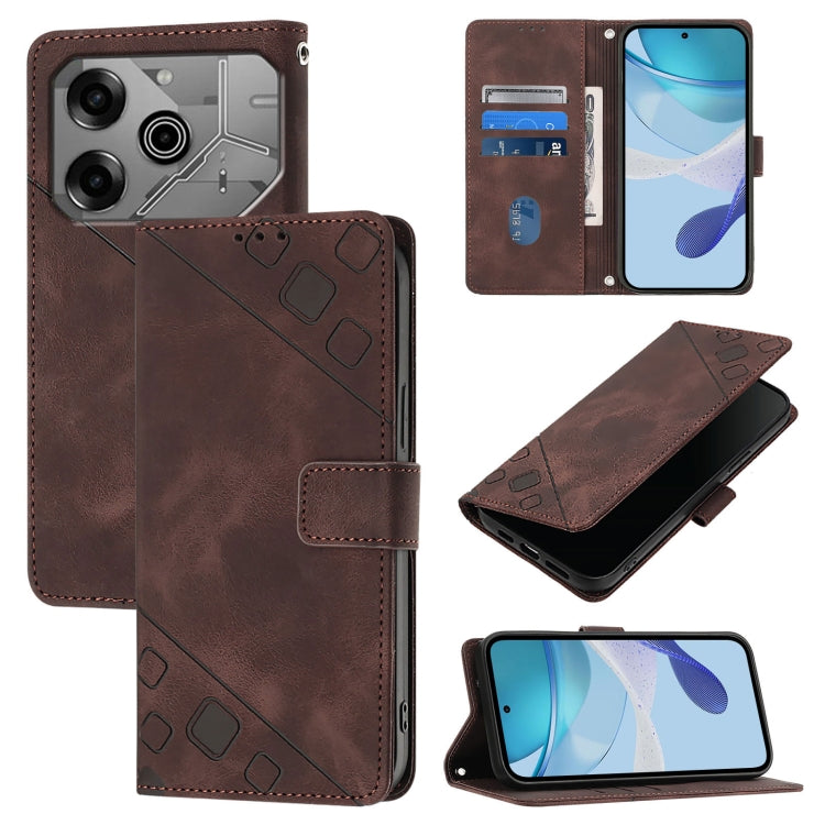 Skin Feel Embossed Leather Phone Case, For Tecno Camon 50 4G, For Tecno Spark Slim 5G, For Tecno Camon 40 Pro 4G, For Tecno Camon 40 Premier, For Tecno Camon 40 4G, For Tecno Spark 30 5G / Pova 6 Neo 5G, For Tecno Spark 30C 5G / Pop 9 5G, For Tecno Pop...