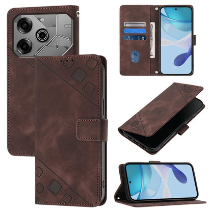 Skin Feel Embossed Leather Phone Case, For Tecno Camon 50 4G, For Tecno Spark Slim 5G, For Tecno Camon 40 Pro 4G, For Tecno Camon 40 Premier, For Tecno Camon 40 4G, For Tecno Spark 30 5G / Pova 6 Neo 5G, For Tecno Spark 30C 5G / Pop 9 5G, For Tecno Pop...