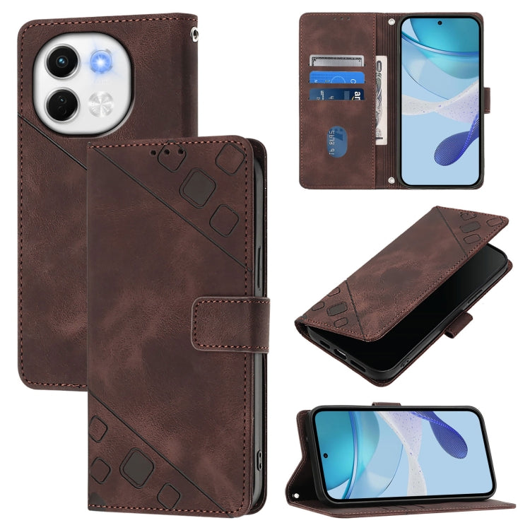 Skin Feel Embossed Leather Phone Case, For Tecno Camon 50 4G, For Tecno Spark Slim 5G, For Tecno Camon 40 Pro 4G, For Tecno Camon 40 Premier, For Tecno Camon 40 4G, For Tecno Spark 30 5G / Pova 6 Neo 5G, For Tecno Spark 30C 5G / Pop 9 5G, For Tecno Pop...