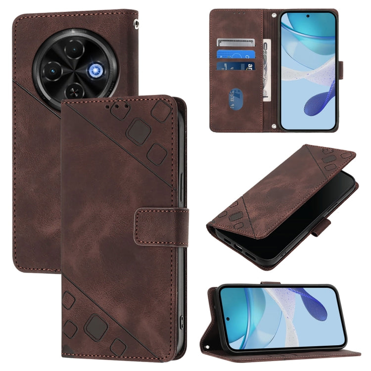 Skin Feel Embossed Leather Phone Case, For Tecno Camon 50 4G, For Tecno Spark Slim 5G, For Tecno Camon 40 Pro 4G, For Tecno Camon 40 Premier, For Tecno Camon 40 4G, For Tecno Spark 30 5G / Pova 6 Neo 5G, For Tecno Spark 30C 5G / Pop 9 5G, For Tecno Pop...