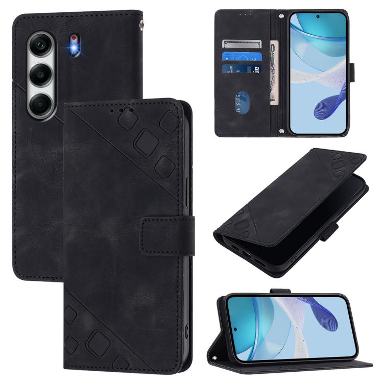 Skin Feel Embossed Leather Phone Case, For Tecno Camon 50 4G, For Tecno Spark Slim 5G, For Tecno Camon 40 Pro 4G, For Tecno Camon 40 Premier, For Tecno Camon 40 4G, For Tecno Spark 30 5G / Pova 6 Neo 5G, For Tecno Spark 30C 5G / Pop 9 5G, For Tecno Pop...