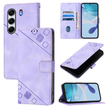 Skin Feel Embossed Leather Phone Case, For Tecno Camon 50 4G, For Tecno Spark Slim 5G, For Tecno Camon 40 Pro 4G, For Tecno Camon 40 Premier, For Tecno Camon 40 4G, For Tecno Spark 30 5G / Pova 6 Neo 5G, For Tecno Spark 30C 5G / Pop 9 5G, For Tecno Pop...