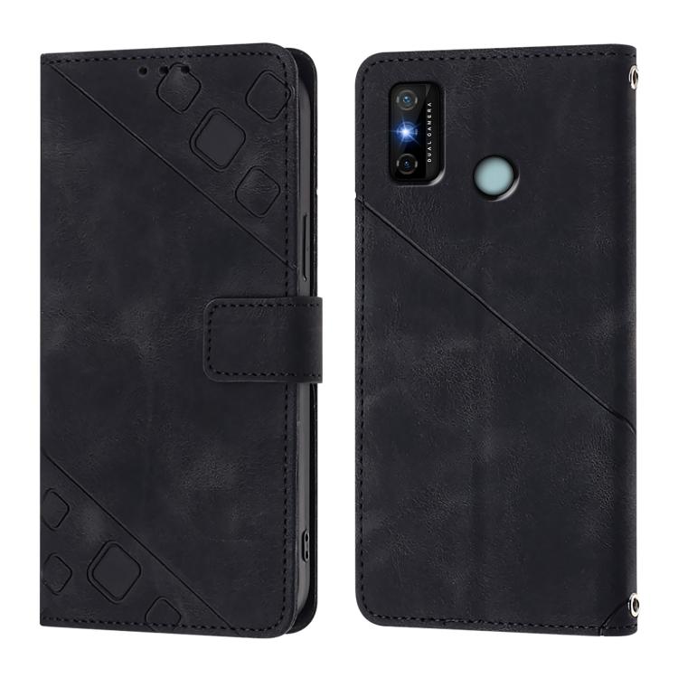 Skin Feel Embossed Leather Phone Case, For Tecno Spark 6 Go / Go 2020