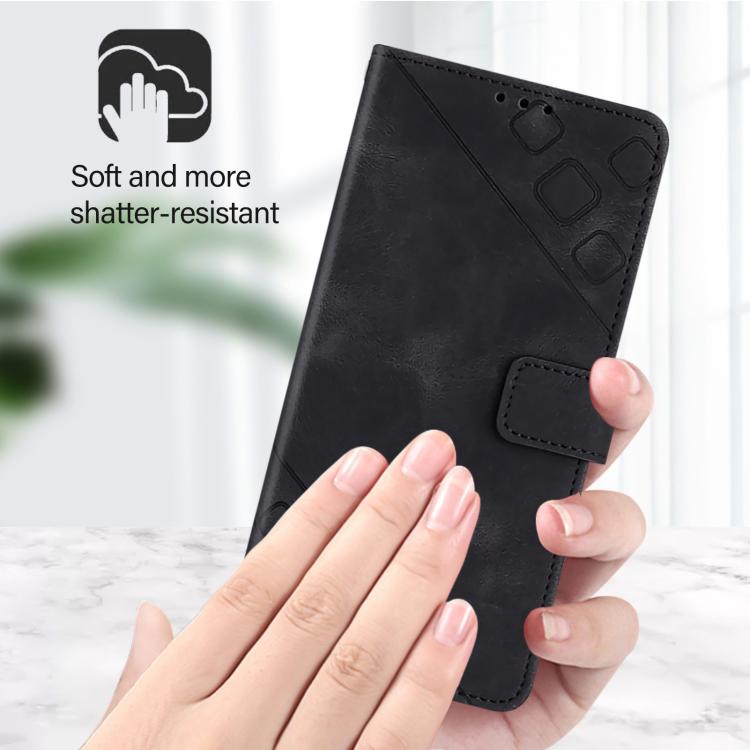 Skin Feel Embossed Leather Phone Case, For Tecno Spark 6 Go / Go 2020