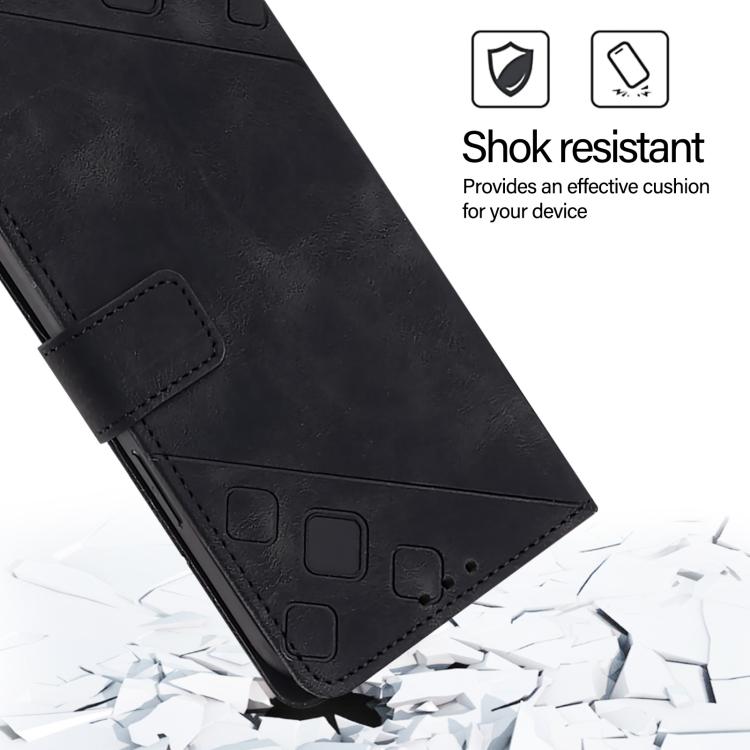 Skin Feel Embossed Leather Phone Case, For Tecno Spark 6 Go / Go 2020