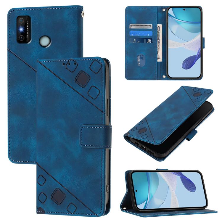 Skin Feel Embossed Leather Phone Case, For Tecno Spark 6 Go / Go 2020