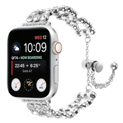 Rhinestone Metal Bracelet Watch Band, For Apple Watch SE 2023 44mm, For Apple Watch SE 2023 40mm, For Apple Watch Ultra 2 49mm, For Apple Watch Series 9 45mm, For Apple Watch Series 9 41mm, For Apple Watch Ultra 49mm, For Apple Watch Series 8 41mm     ...