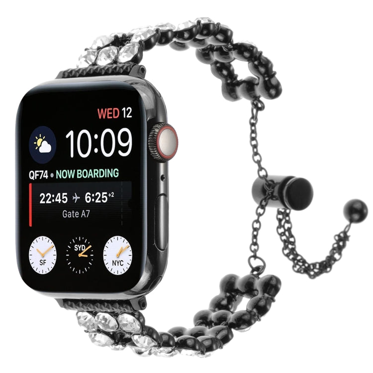 Rhinestone Metal Bracelet Watch Band, For Apple Watch SE 2023 44mm, For Apple Watch SE 2023 40mm, For Apple Watch Ultra 2 49mm, For Apple Watch Series 9 45mm, For Apple Watch Series 9 41mm, For Apple Watch Ultra 49mm, For Apple Watch Series 8 41mm     ...