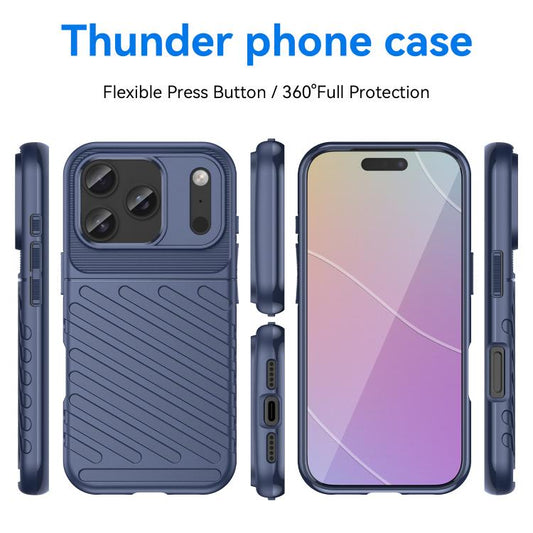 Thunderbolt Shockproof Soft TPU Phone Case, For iPhone 18 Pro, For iPhone 18 Pro Max, For iPhone 17e / 16e, For iPhone 17 Pro Max, For iPhone 17 Pro, For iPhone 17, For iPhone Air, For iPhone 16 Pro Max, For iPhone 16 Pro, For iPhone 16 Plus           ...