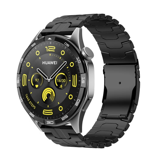 Dual Safety Buckle Turtle Buckle Stainless Steel Watch Band, 22mm