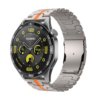 Dual Safety Buckle Turtle Buckle Stainless Steel Watch Band, 22mm