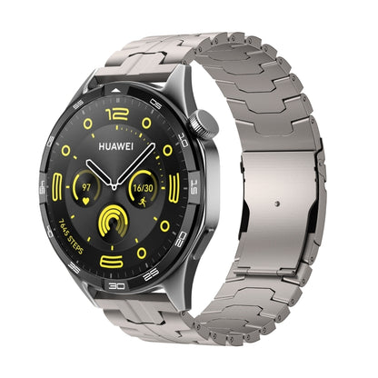 Dual Safety Buckle Turtle Buckle Stainless Steel Watch Band, 22mm