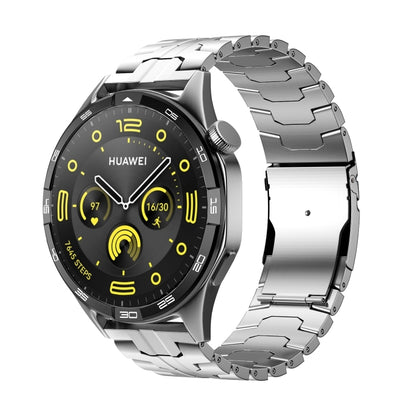 Dual Safety Buckle Turtle Buckle Stainless Steel Watch Band, 22mm