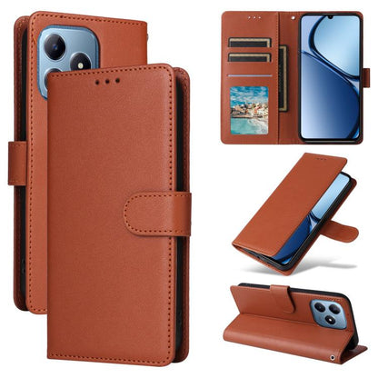 3-Card Slots Multifunctional Leather Phone Case, For Realme 16 5G Global, For Realme 16 Pro+ 5G Global, For Realme 16 Pro 5G Global, For Realme 14 5G, For Realme 14 Pro+ 5G Global, For Realme 14 Pro 5G Global, For Realme C75 4G / 14X 5G Global         ...