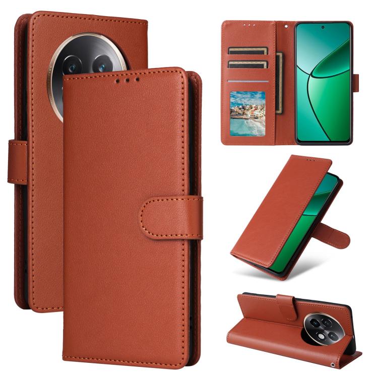 3-Card Slots Multifunctional Leather Phone Case, For Realme 16 5G Global, For Realme 16 Pro+ 5G Global, For Realme 16 Pro 5G Global, For Realme 14 5G, For Realme 14 Pro+ 5G Global, For Realme 14 Pro 5G Global, For Realme C75 4G / 14X 5G Global         ...