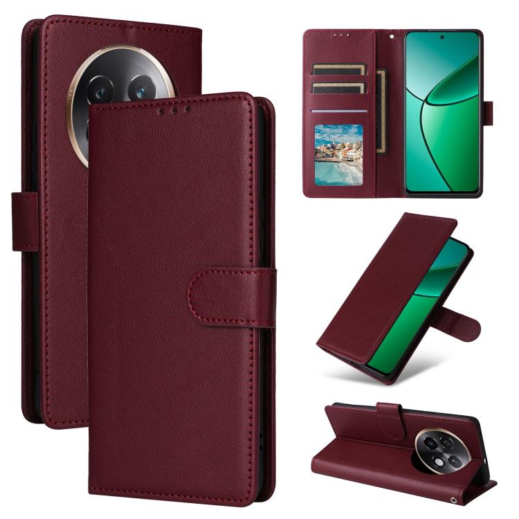 3-Card Slots Multifunctional Leather Phone Case, For Realme 16 5G Global, For Realme 16 Pro+ 5G Global, For Realme 16 Pro 5G Global, For Realme 14 5G, For Realme 14 Pro+ 5G Global, For Realme 14 Pro 5G Global, For Realme C75 4G / 14X 5G Global         ...