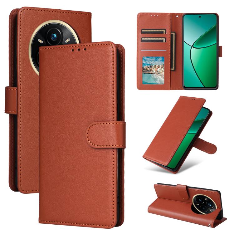 3-Card Slots Multifunctional Leather Phone Case, For Realme 16 5G Global, For Realme 16 Pro+ 5G Global, For Realme 16 Pro 5G Global, For Realme 14 5G, For Realme 14 Pro+ 5G Global, For Realme 14 Pro 5G Global, For Realme C75 4G / 14X 5G Global         ...