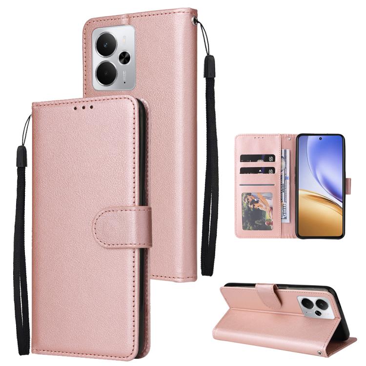 3-Card Slots Multifunctional Leather Phone Case, For Realme 16 5G Global, For Realme 16 Pro+ 5G Global, For Realme 16 Pro 5G Global, For Realme 14 5G, For Realme 14 Pro+ 5G Global, For Realme 14 Pro 5G Global, For Realme C75 4G / 14X 5G Global         ...