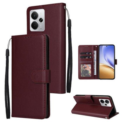 3-Card Slots Multifunctional Leather Phone Case, For Realme 16 5G Global, For Realme 16 Pro+ 5G Global, For Realme 16 Pro 5G Global, For Realme 14 5G, For Realme 14 Pro+ 5G Global, For Realme 14 Pro 5G Global, For Realme C75 4G / 14X 5G Global         ...