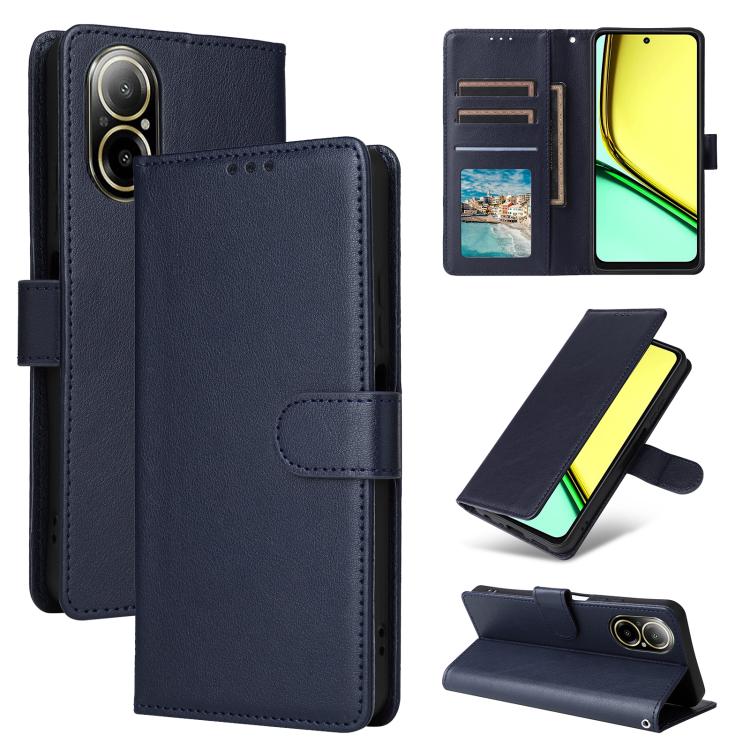 3-Card Slots Multifunctional Leather Phone Case, For Realme 16 5G Global, For Realme 16 Pro+ 5G Global, For Realme 16 Pro 5G Global, For Realme 14 5G, For Realme 14 Pro+ 5G Global, For Realme 14 Pro 5G Global, For Realme C75 4G / 14X 5G Global         ...