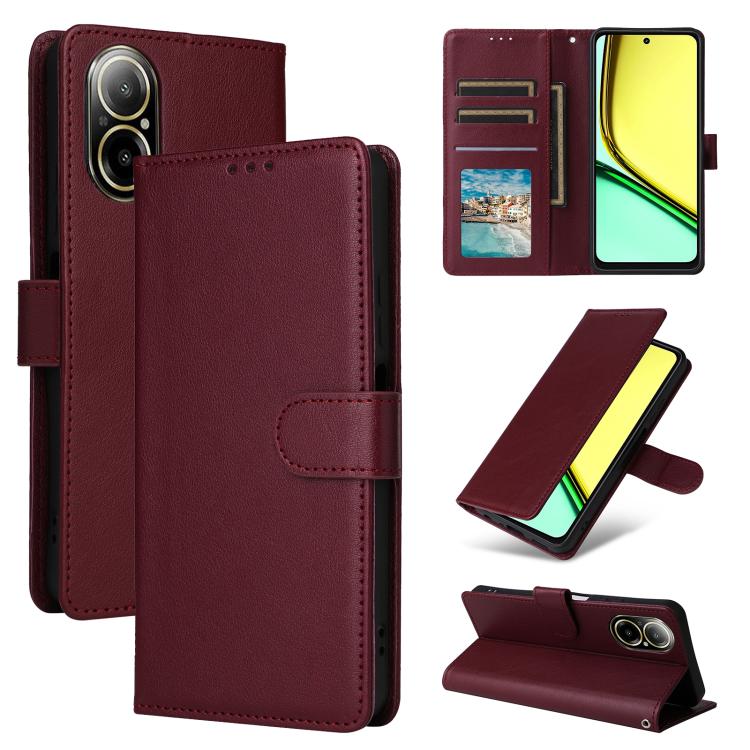 3-Card Slots Multifunctional Leather Phone Case, For Realme 16 5G Global, For Realme 16 Pro+ 5G Global, For Realme 16 Pro 5G Global, For Realme 14 5G, For Realme 14 Pro+ 5G Global, For Realme 14 Pro 5G Global, For Realme C75 4G / 14X 5G Global         ...