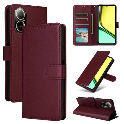 3-Card Slots Multifunctional Leather Phone Case, For Realme 16 5G Global, For Realme 16 Pro+ 5G Global, For Realme 16 Pro 5G Global, For Realme 14 5G, For Realme 14 Pro+ 5G Global, For Realme 14 Pro 5G Global, For Realme C75 4G / 14X 5G Global         ...