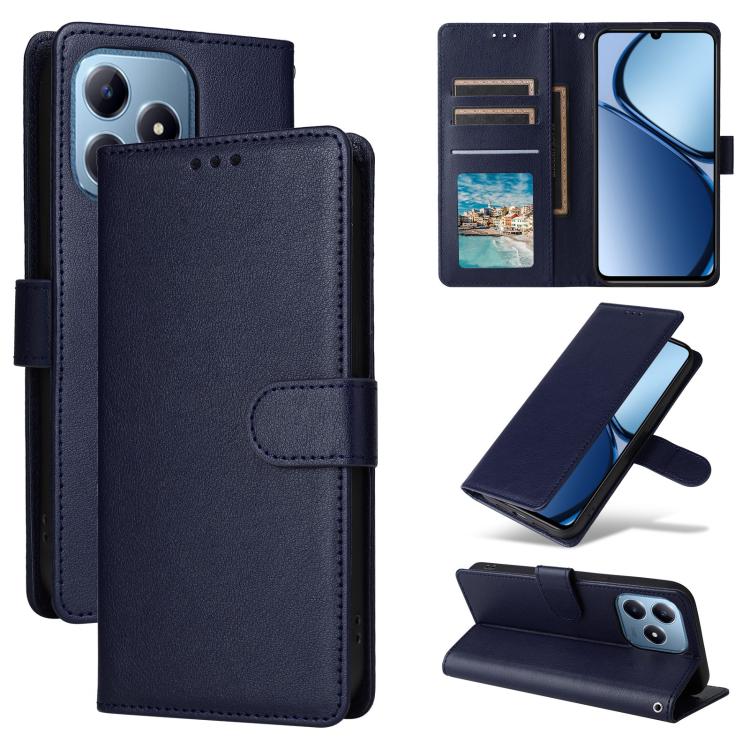 3-Card Slots Multifunctional Leather Phone Case, For Realme 16 5G Global, For Realme 16 Pro+ 5G Global, For Realme 16 Pro 5G Global, For Realme 14 5G, For Realme 14 Pro+ 5G Global, For Realme 14 Pro 5G Global, For Realme C75 4G / 14X 5G Global         ...