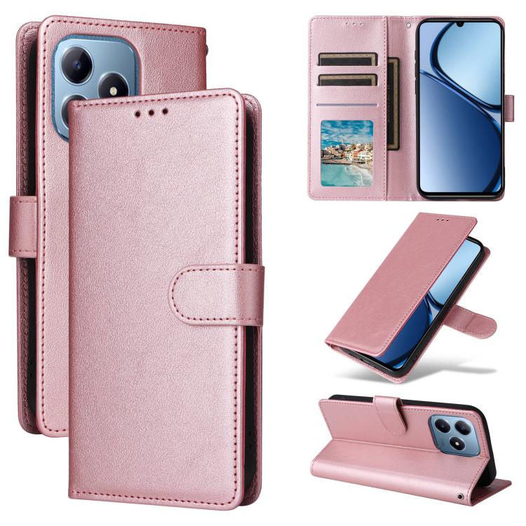 3-Card Slots Multifunctional Leather Phone Case, For Realme 16 5G Global, For Realme 16 Pro+ 5G Global, For Realme 16 Pro 5G Global, For Realme 14 5G, For Realme 14 Pro+ 5G Global, For Realme 14 Pro 5G Global, For Realme C75 4G / 14X 5G Global         ...