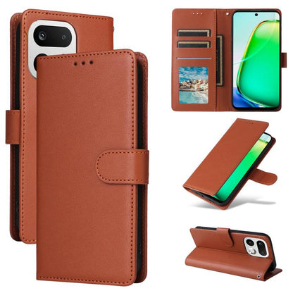 3-Card Slots Multifunctional Leather Phone Case, For Realme 16 5G Global, For Realme 16 Pro+ 5G Global, For Realme 16 Pro 5G Global, For Realme 14 5G, For Realme 14 Pro+ 5G Global, For Realme 14 Pro 5G Global, For Realme C75 4G / 14X 5G Global         ...