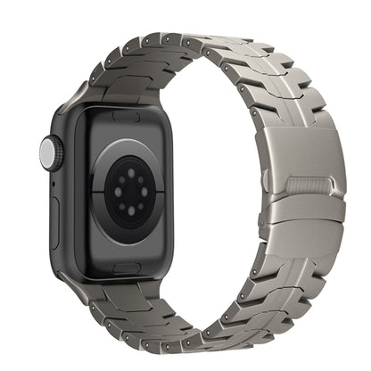 Double Lock Buckle Turtle Titanium Steel Watch Band, For Apple Watch SE 2023 44mm, For Apple Watch SE 2023 40mm, For Apple Watch Ultra 2 49mm, For Apple Watch Series 9 45mm, For Apple Watch Series 9 41mm, For Apple Watch Ultra 49mm                     ...