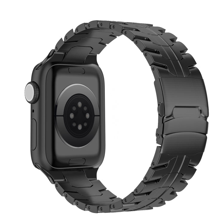 Double Lock Buckle Turtle Titanium Steel Watch Band, For Apple Watch 42mm, For Apple Watch 38mm