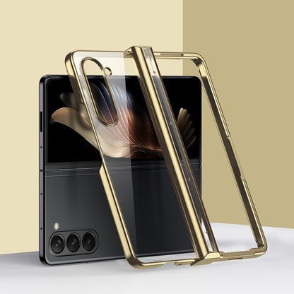 Three Parts 6D Electroplating PC Shockproof Phone Case, For Galaxy Z Fold8 Ultra 5G, For Galaxy Z Flip8 5G, For Samsung Galaxy Z Flip7 FE / Flip6, For Samsung Galaxy Z Fold7 5G, For Samsung Galaxy Z Flip7 5G, For Samsung Galaxy Z Fold6