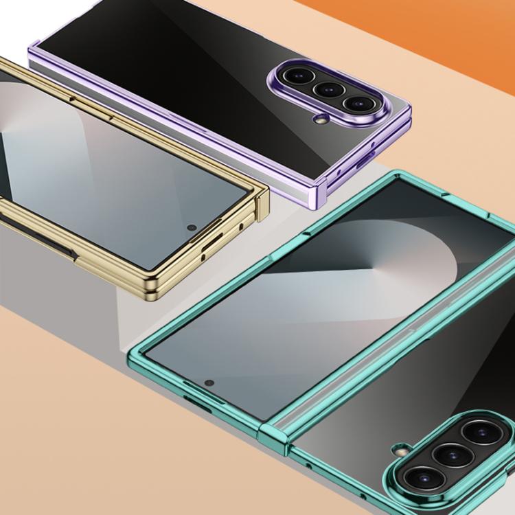 Three Parts 6D Electroplating PC Shockproof Phone Case, For Galaxy Z Fold8 Ultra 5G, For Galaxy Z Flip8 5G, For Samsung Galaxy Z Flip7 FE / Flip6, For Samsung Galaxy Z Fold7 5G, For Samsung Galaxy Z Flip7 5G, For Samsung Galaxy Z Fold6