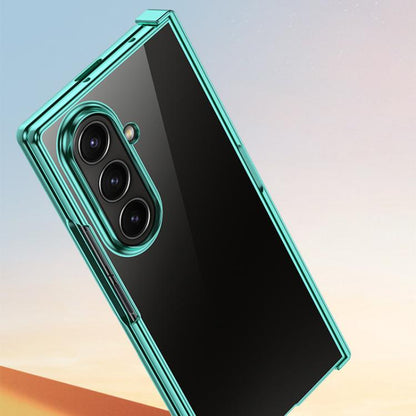 Three Parts 6D Electroplating PC Shockproof Phone Case, For Galaxy Z Fold8 Ultra 5G, For Galaxy Z Flip8 5G, For Samsung Galaxy Z Flip7 FE / Flip6, For Samsung Galaxy Z Fold7 5G, For Samsung Galaxy Z Flip7 5G, For Samsung Galaxy Z Fold6
