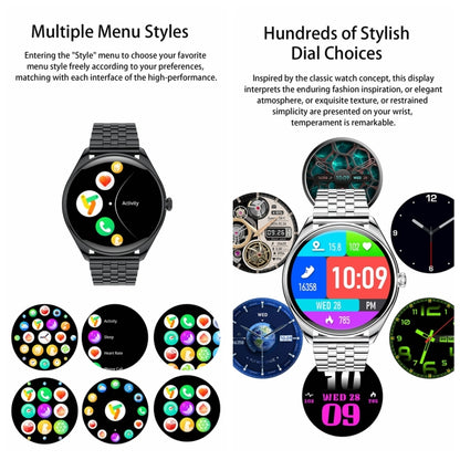 MT55 1.43 inch AMOLED HD Screen Ultra-thin Smart Call Health Watch, Leather Strap