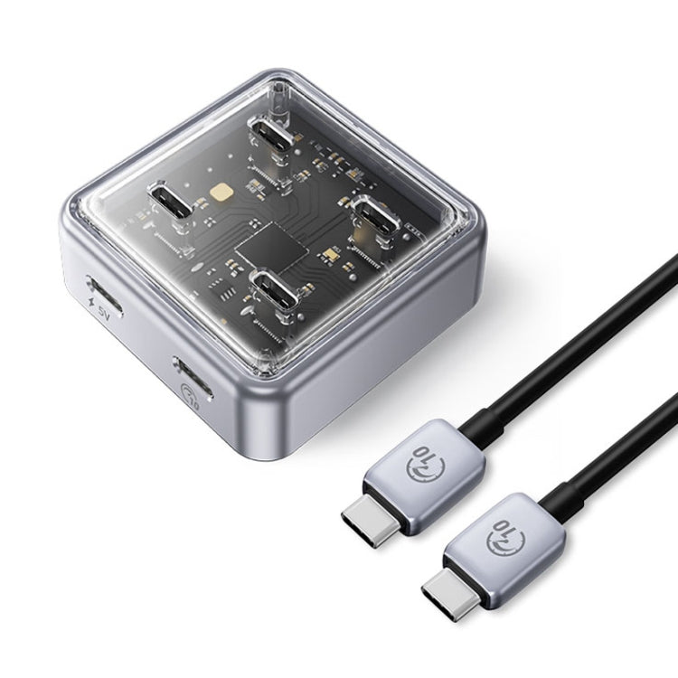 ORICO XHJ4C-G2 4-Port Compact Zinc Alloy USB Type-C 3.0 HUB Expand Converter, XHJ4C