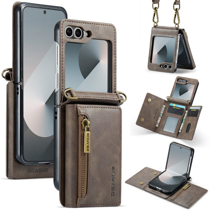 DG.MING M5 Series Zip RFID Multi Card Detachable Leather Phone Case with Long Lanyard, For Galaxy Z Flip8 5G, For Samsung Galaxy Z Flip7 5G, For Samsung Galaxy Z Flip6, For Samsung Galaxy Z Flip5 5G, For Samsung Galaxy Z Flip4 5G                       ...