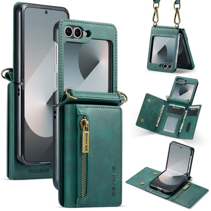 DG.MING M5 Series Zip RFID Multi Card Detachable Leather Phone Case with Long Lanyard, For Galaxy Z Flip8 5G, For Samsung Galaxy Z Flip7 5G, For Samsung Galaxy Z Flip6, For Samsung Galaxy Z Flip5 5G, For Samsung Galaxy Z Flip4 5G                       ...