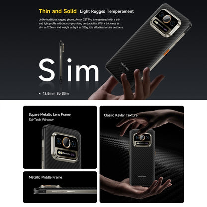 Téléphone robuste Ulefone Armor 25T Pro, imagerie thermique, Android 15 de 6,78 pouces, MediaTek Dimensity 6300 Octa Core, Réseau: 5G, NFC, 8 Go+256 Go