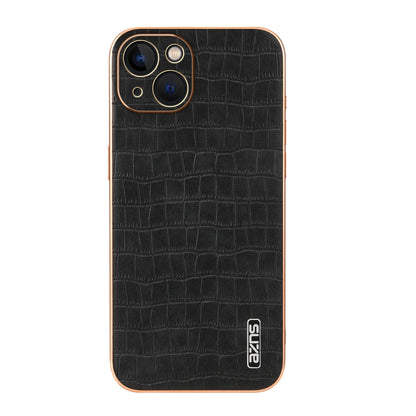 AZNS Electroplated Frame Crocodile Texture Full Coverage Phone Case, For iPhone 13, For iPhone 12, For iPhone 12 Pro Max, For iPhone 12 Pro, For iPhone 11 Pro Max, For iPhone 11, For iPhone 11 Pro