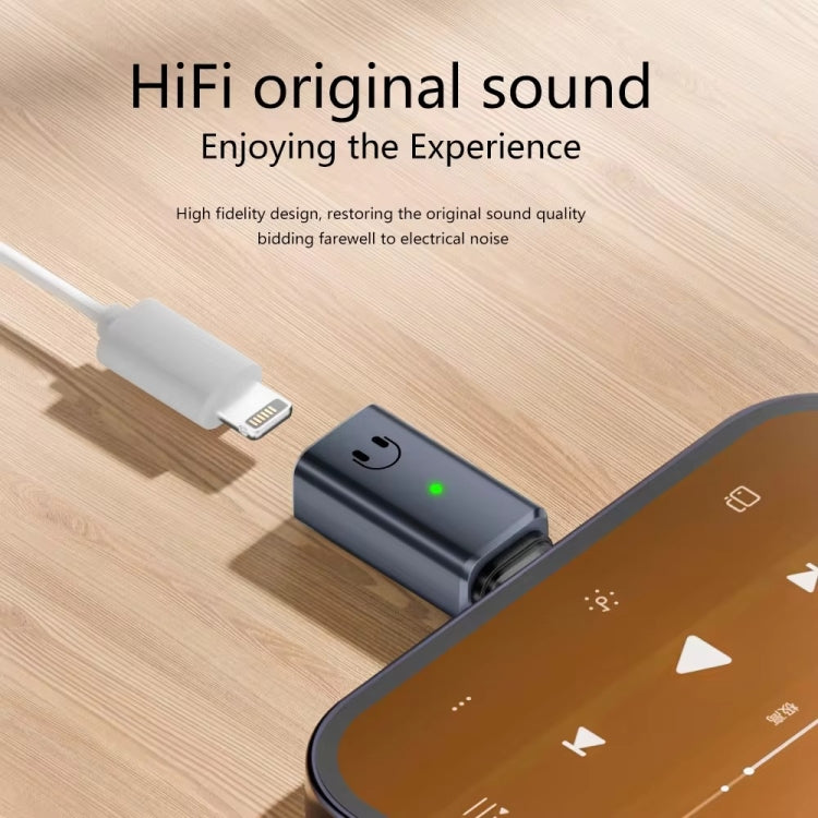 8 Pin Female to Type-C Male Adapter Hi-Fi Audio Sound Card Connector, Charging + Audio