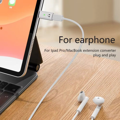 8 Pin Female to Type-C Male Adapter Hi-Fi Audio Sound Card Connector, Charging + Audio