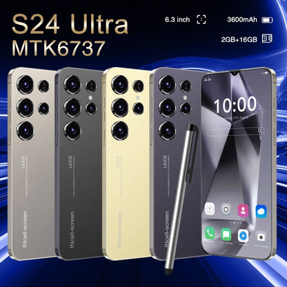 SDT89 / S24 Ultra, 6.3 inch Screen, Face Identification, Android 10.0 MTK6737 Quad Core, Network: 4G, Dual SIM, 2GB+16GB