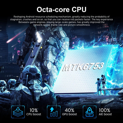 VD1 / i15 Pro Max, écran de 6,8 pouces, reconnaissance faciale, Android 10.0 MTK6753 Octa Core, Réseau : 4G, Double SIM, 3 Go + 64 Go